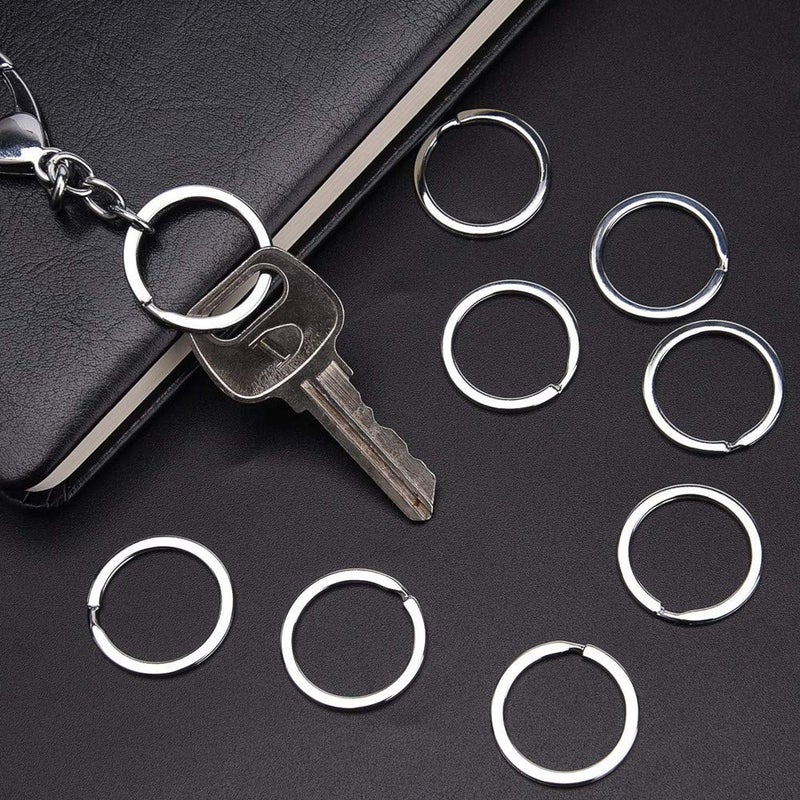KINGFOREST 150-Pack 1 Inch Metal Key Rings (25mm) - Silver Split Keychain Rings for Keys, DIY Crafts, Home, Car & Office Accessories - Durable Nickel Flat Keyrings Bulk - Image 5